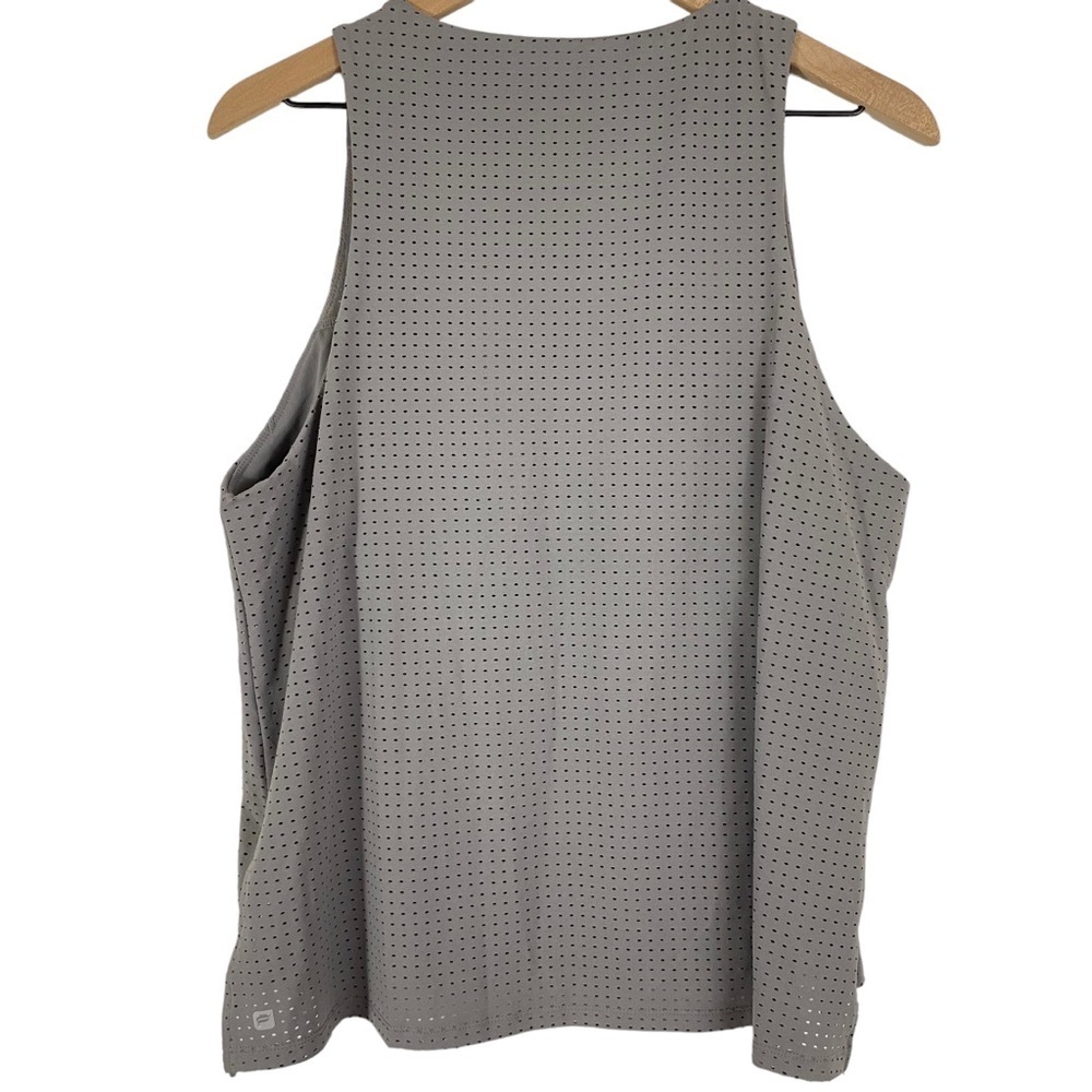 Fabletics Womens Pheobe Performance Tank Size Large 10-12 Mesh Overlay Gray - Picture 2 of 7